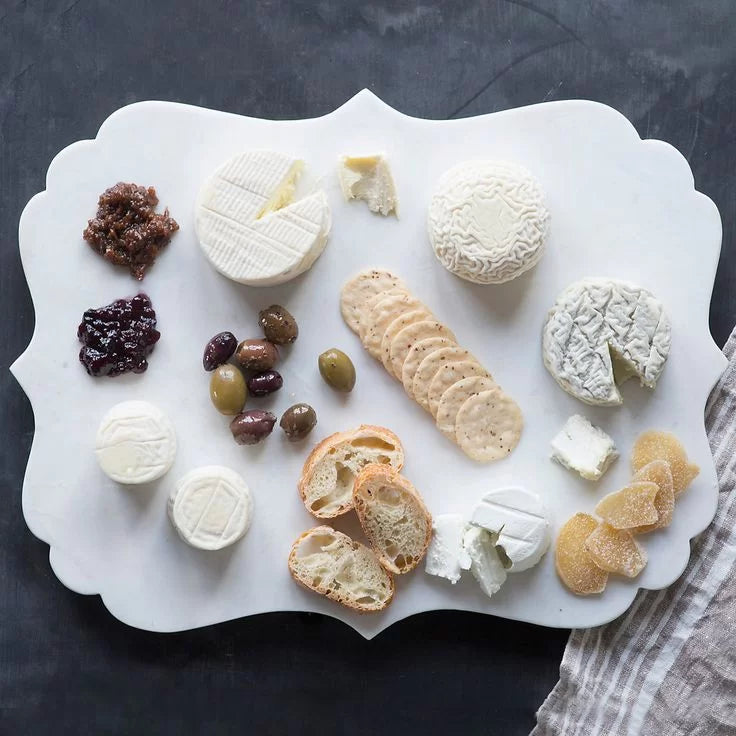Elegant Scalloped Marble Cheese Board