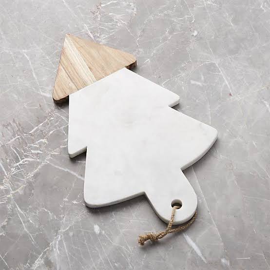 Alpine Marble & Wood Serving Board