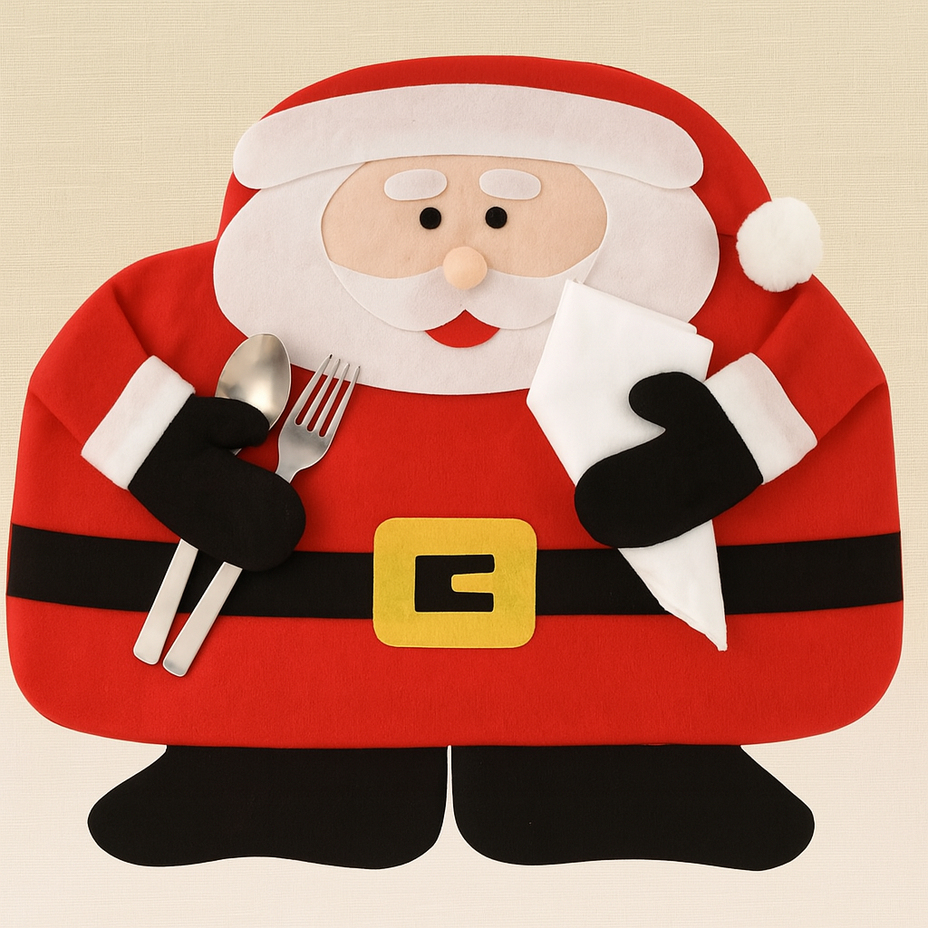 Jolly Santa Cutlery Mat