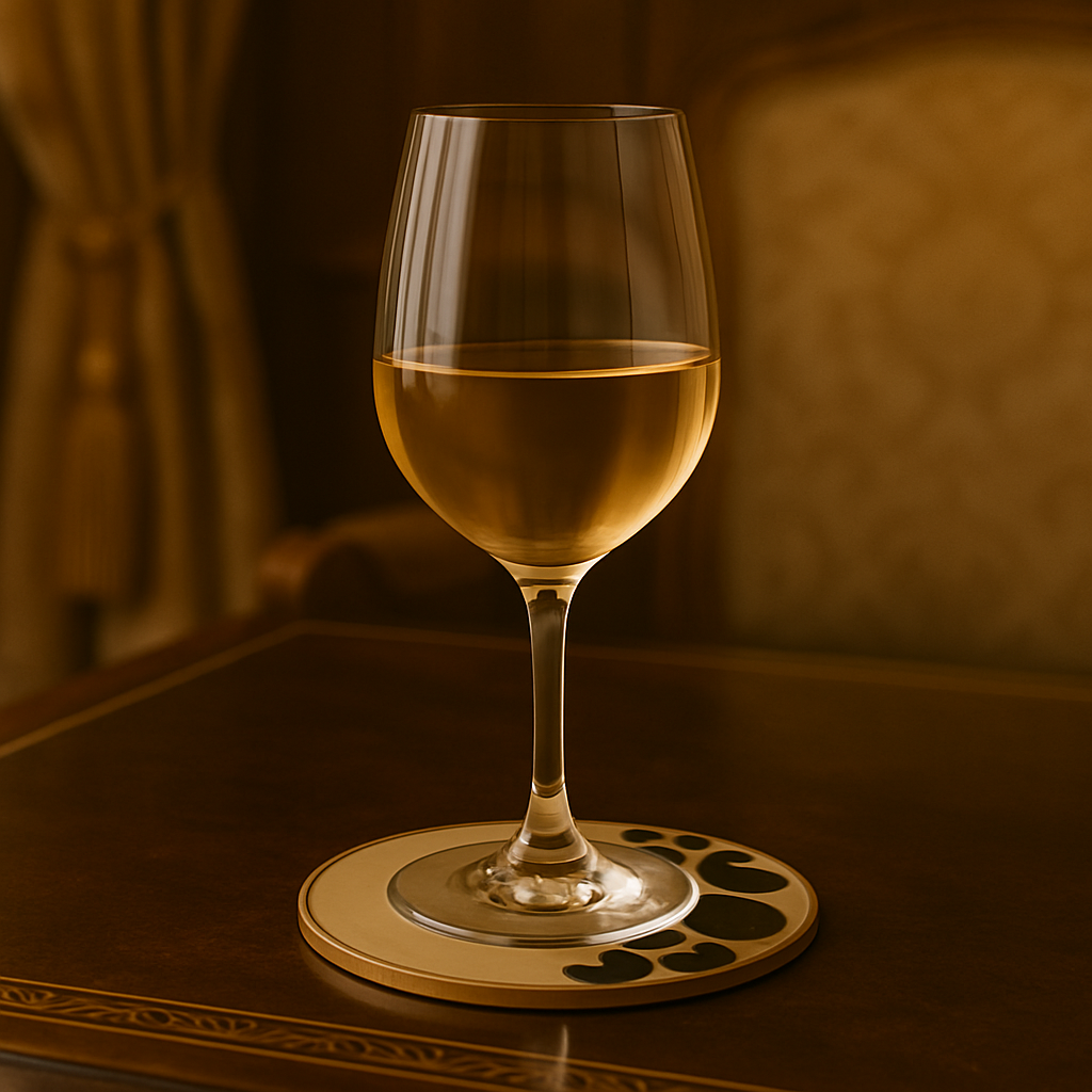 Taj Gold Paisley Coaster