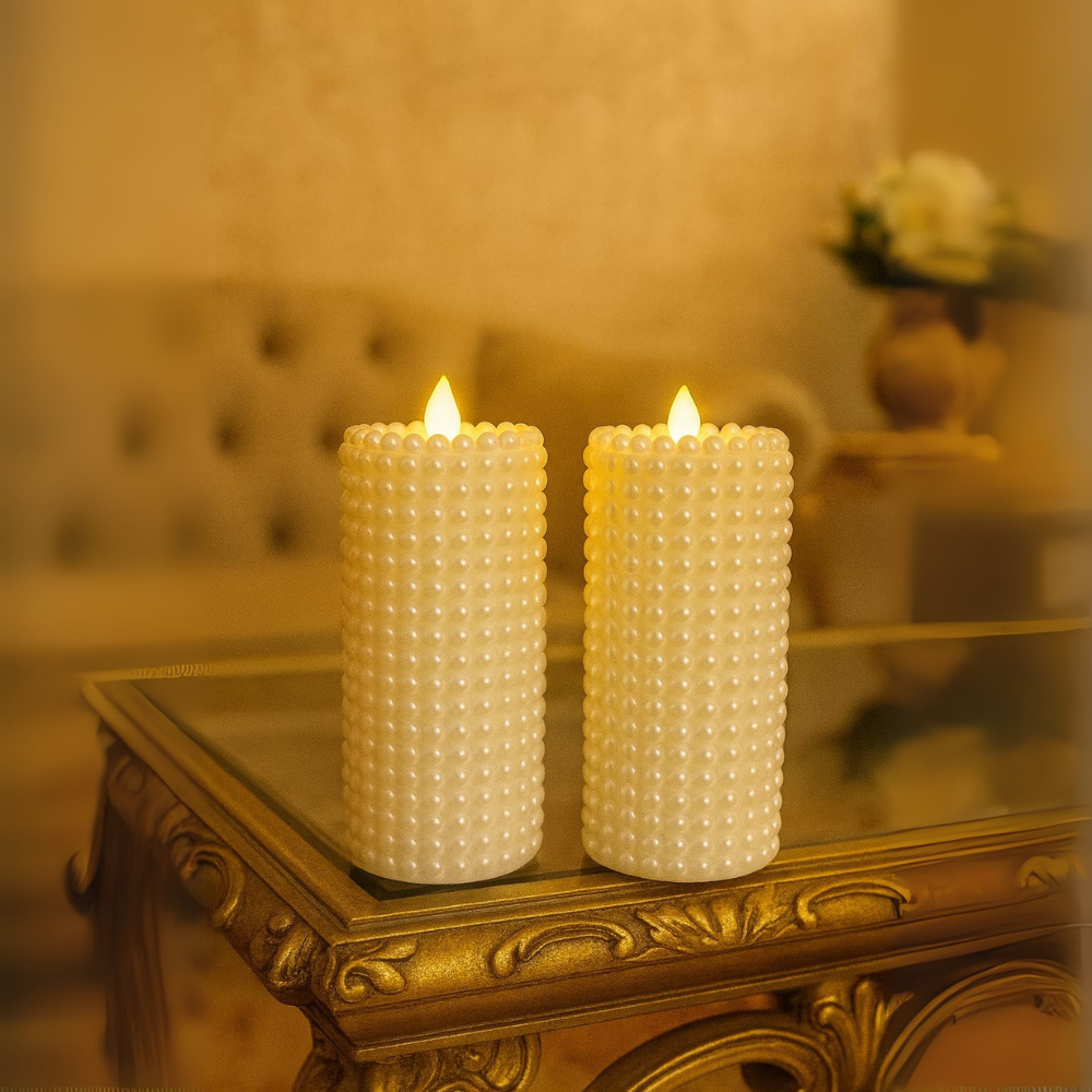 Lustrous Pearl Candle Set
