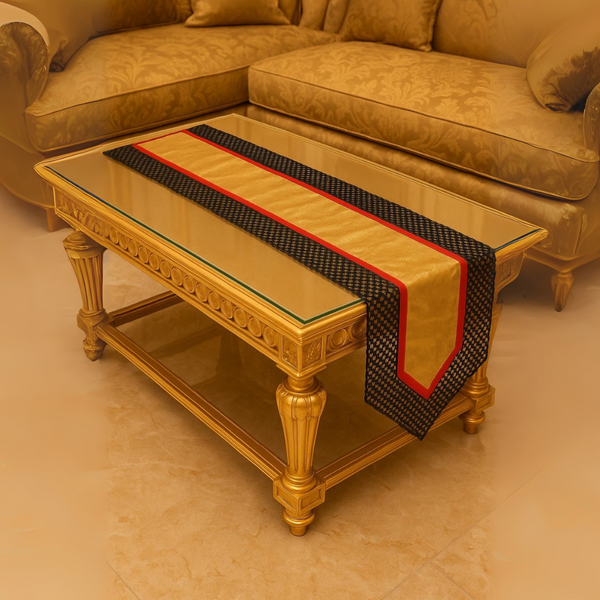 Elegant Gold & Black Designer Table Runner