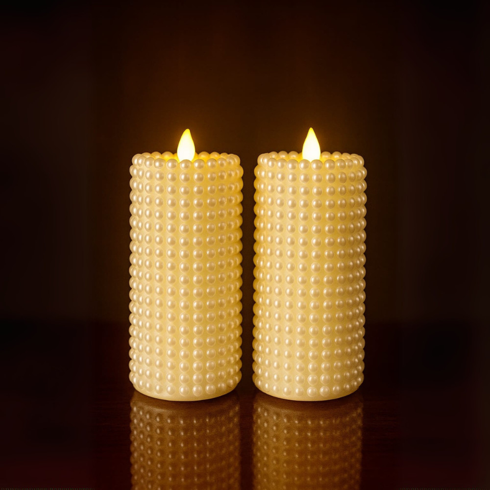 Lustrous Pearl Candle Set