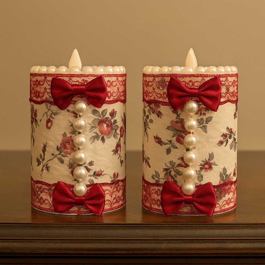 Rococo Rouge LED Candles