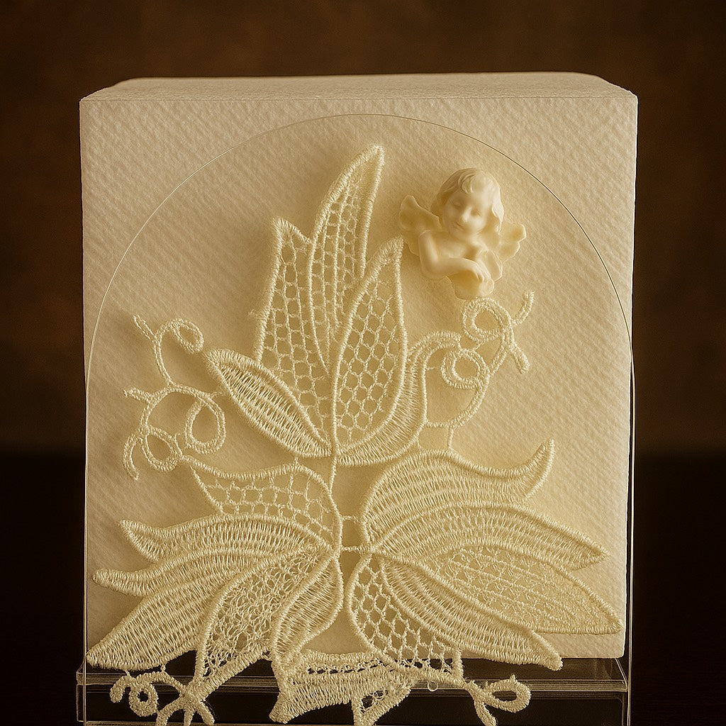 Cherub Lace Tissue Holder