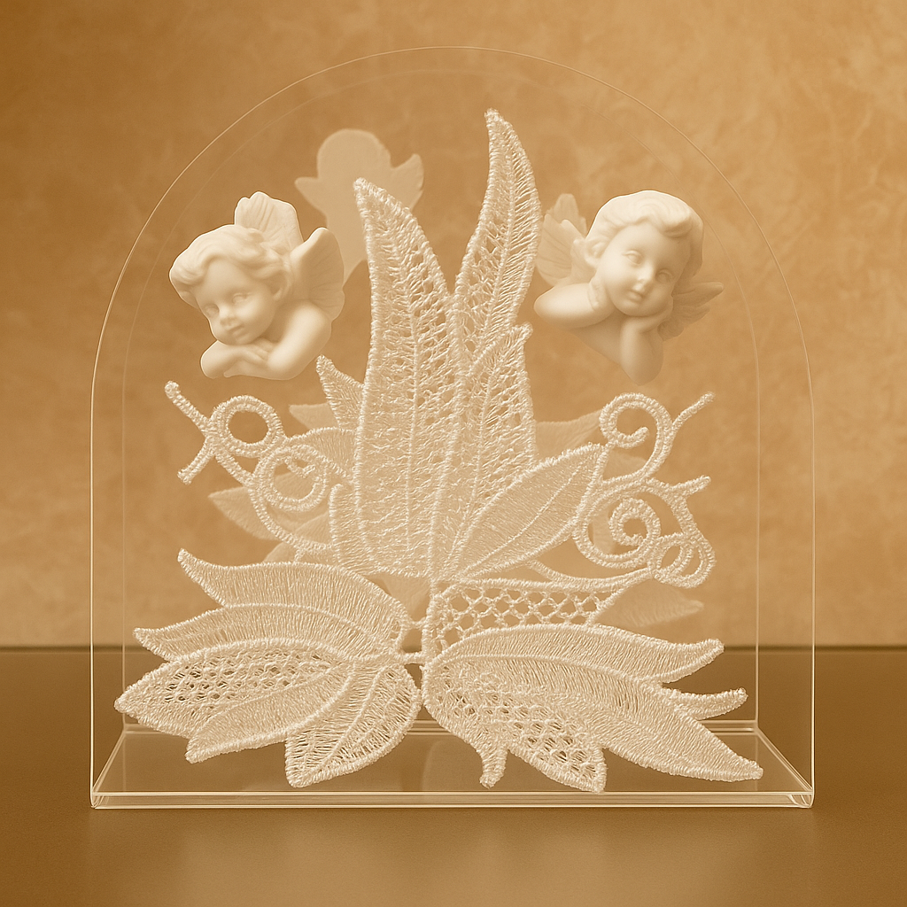 Cherub Lace Tissue Holder