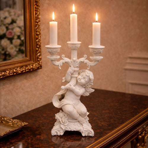 Cherubic Grace – Triple Candle Holder