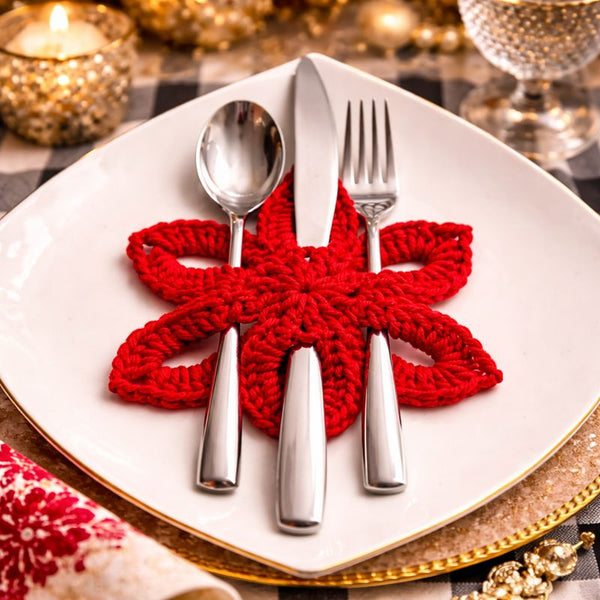 Crochet Cutlery Covers Come Coaster