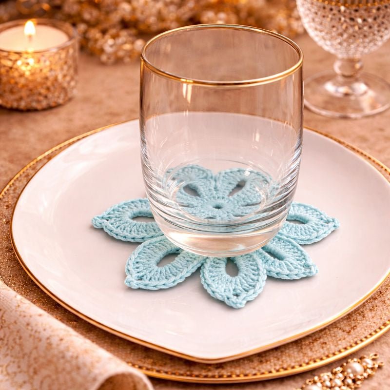 Crochet Cutlery Covers Come Coaster