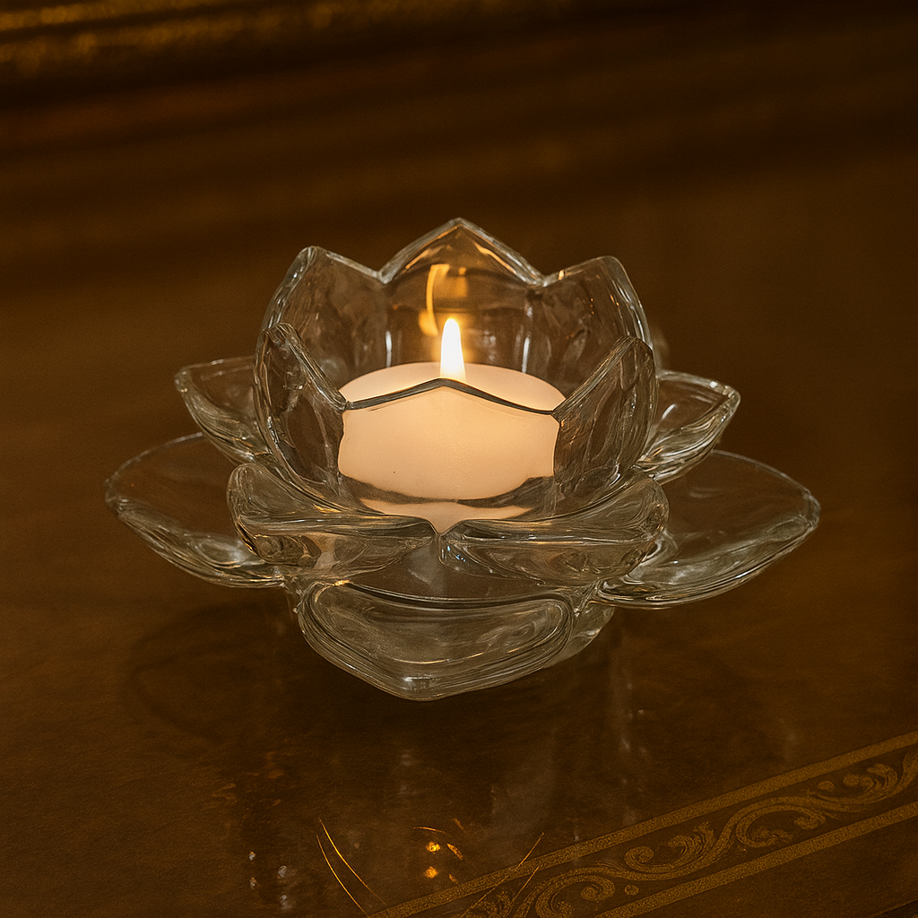 Crystal Lotus Tealight Holder