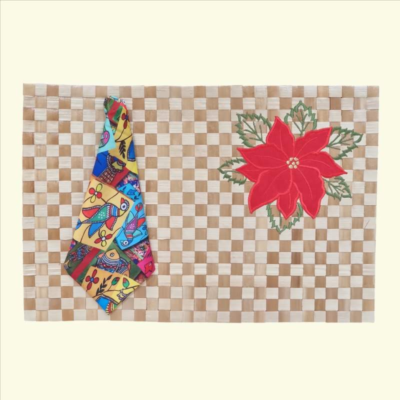 Floral Mat with Vibrant Napkins