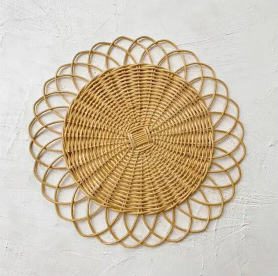Floral Rattan Placemats