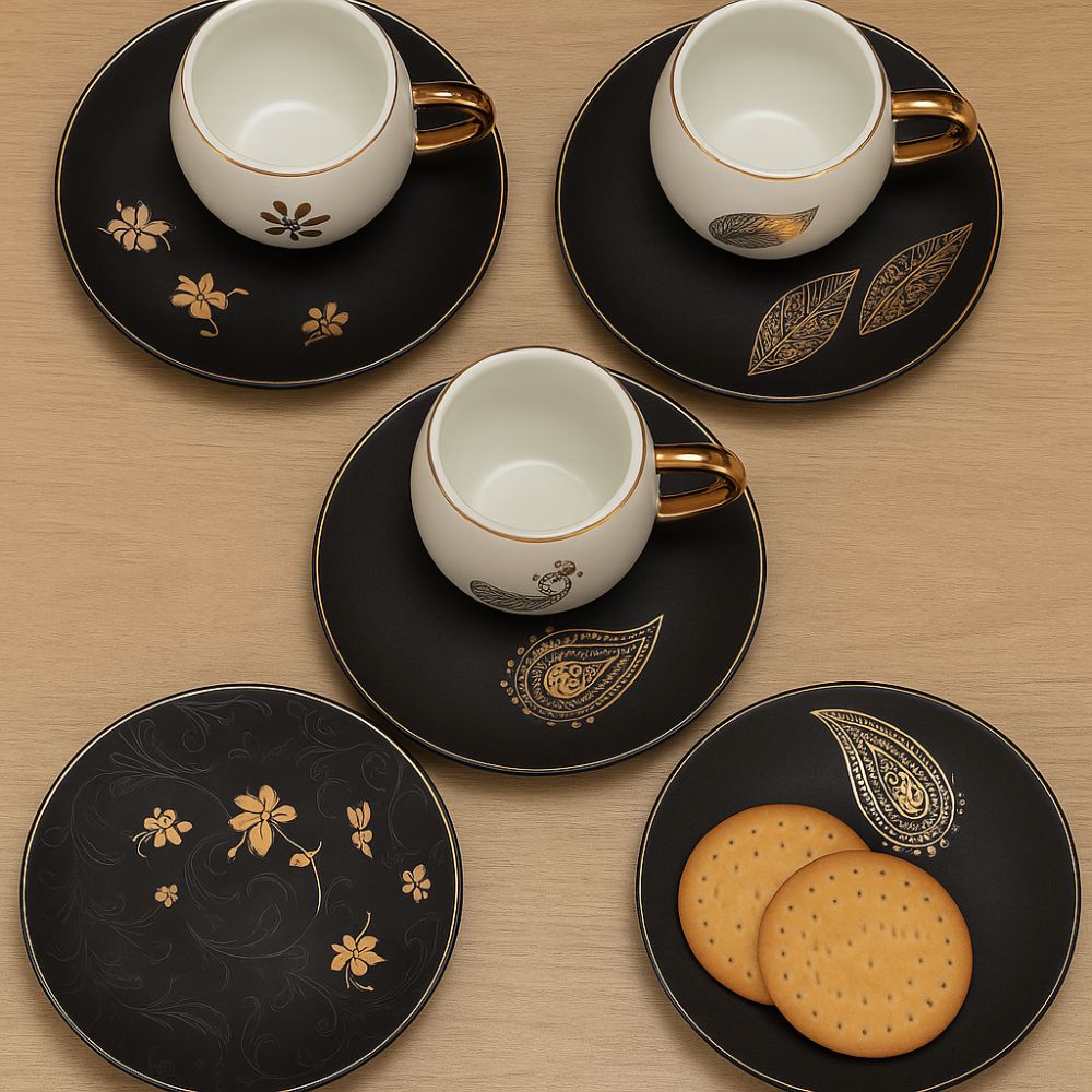 Gold Luxe Tea Set (Set of 8)