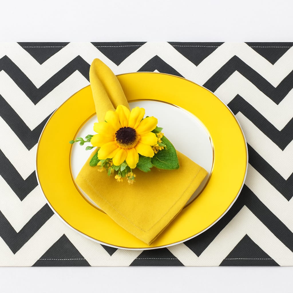 Golden Bloom Sunflower Napkin Rings