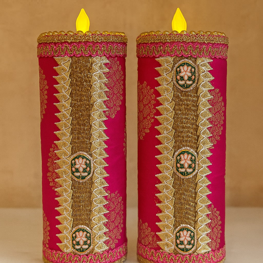 Gulzar Grandeur – Festive LED Candle Set