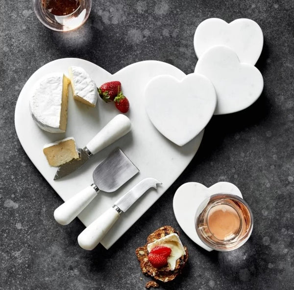 Heart Shaped Marble Cheese and Snack Board