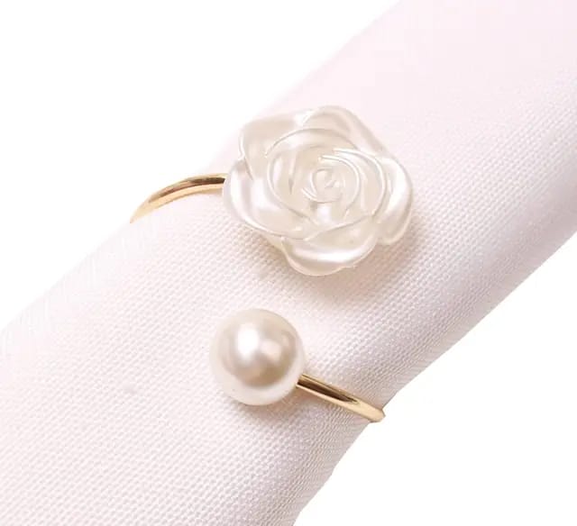 Luxe Rose Pearl Napkin Ring