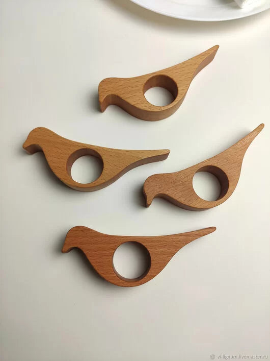 Wooden Bird Napkin Ring