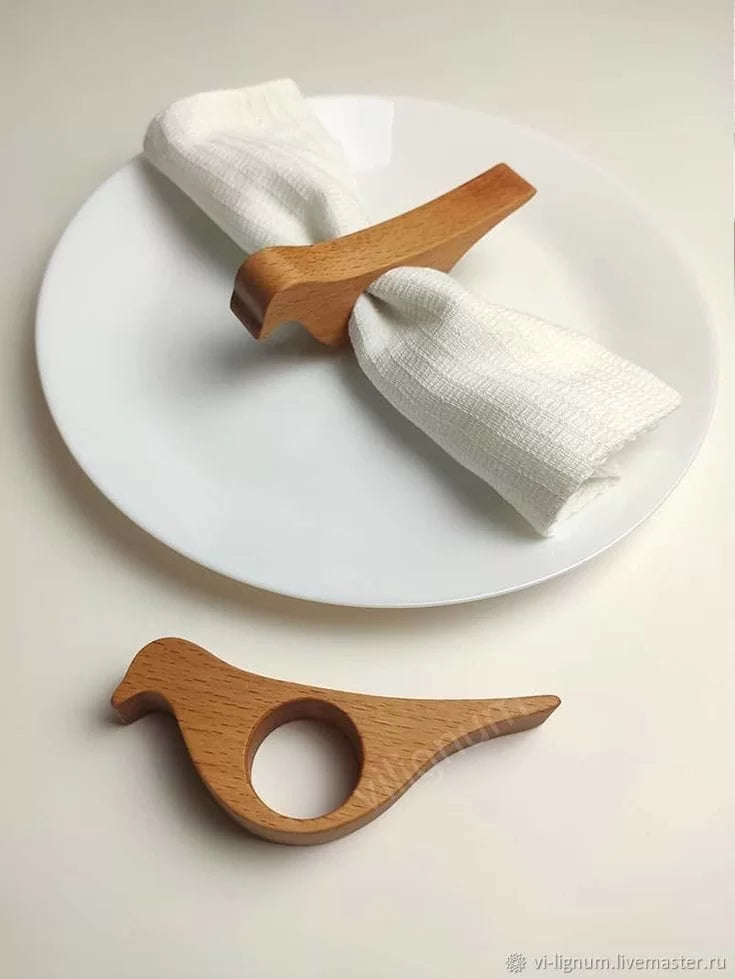 Wooden Bird Napkin Ring