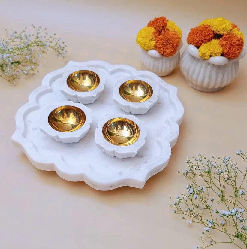 Lotus Radiance Diya Set