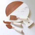 Marble & Copper Cheese Board Set