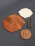 Luxe Marble & Acacia Wood Tiered Stand