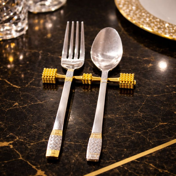 Imperial Beaded Gold Cutlery Rest