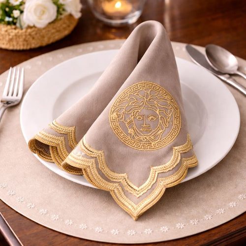 Imperial Medusa Crest Luxe Napkin