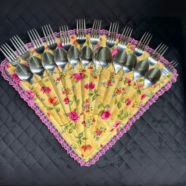 Irca Floral Cutlery Holder