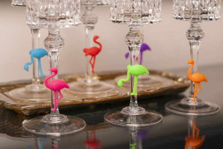 Flamingo Silicone Glass Charm