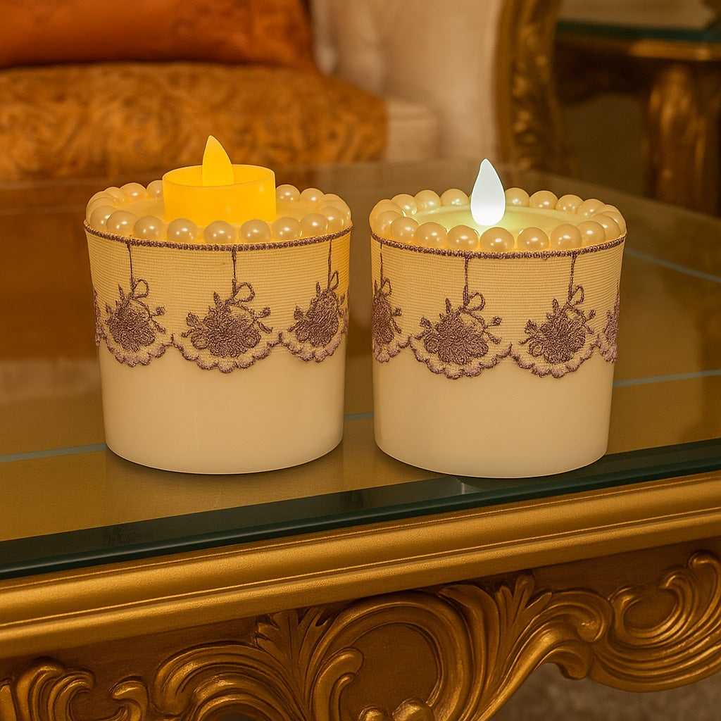 Lavender Grace Pearl Candle Set