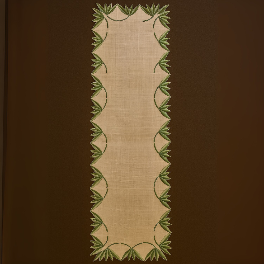 Leaf Whisper Linen Runner