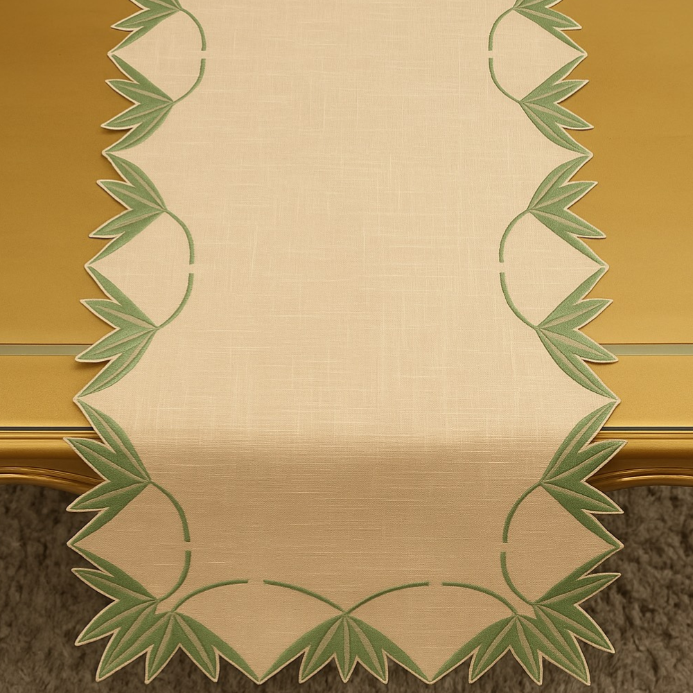 Leaf Whisper Linen Runner