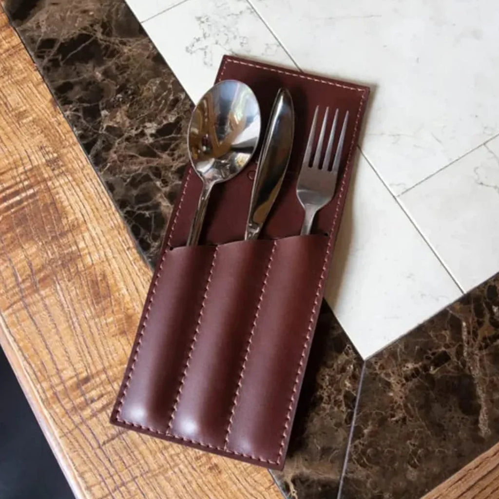 Leather Cutlery Holder