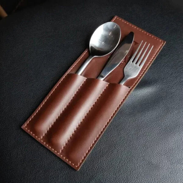 Leather Cutlery Holder