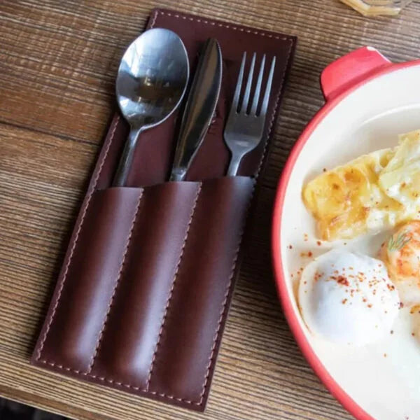 Leather Cutlery Holder