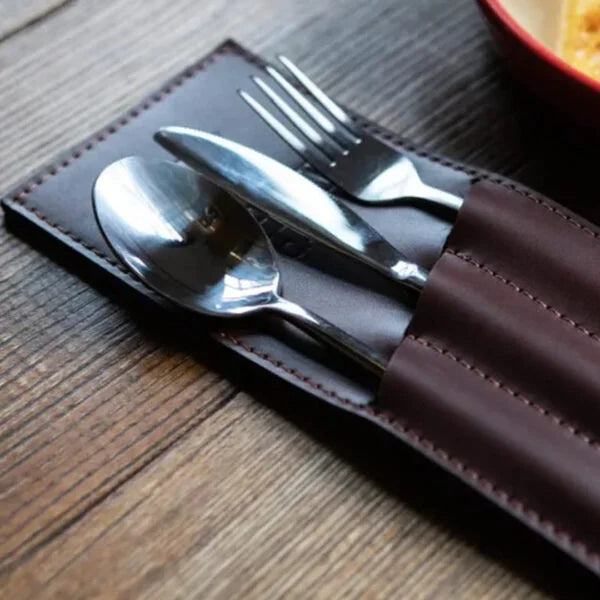 Leather Cutlery Holder