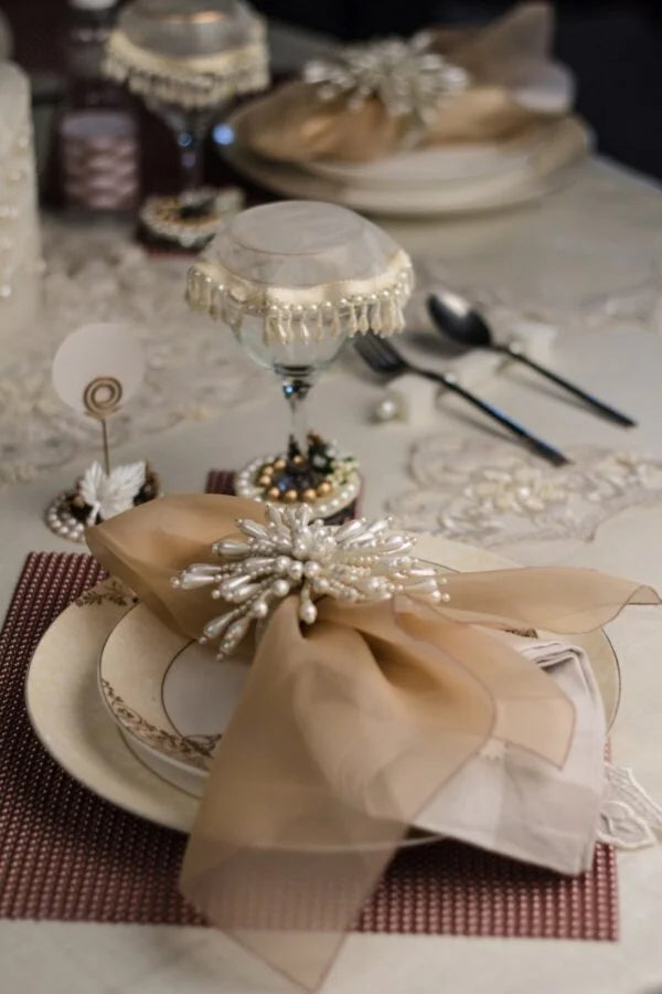 Blooming Pearl Napkin Rings