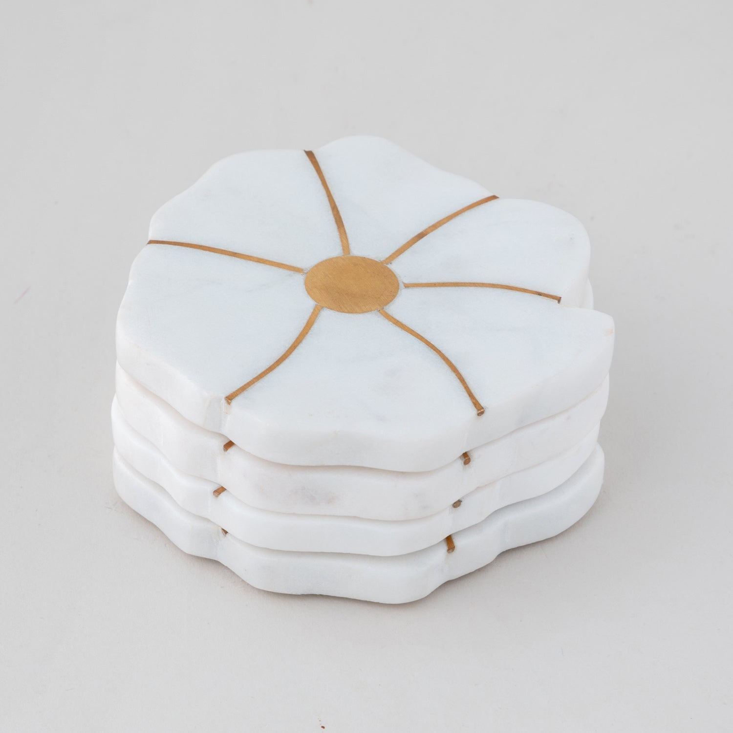 Marble Blossom Coaster Set