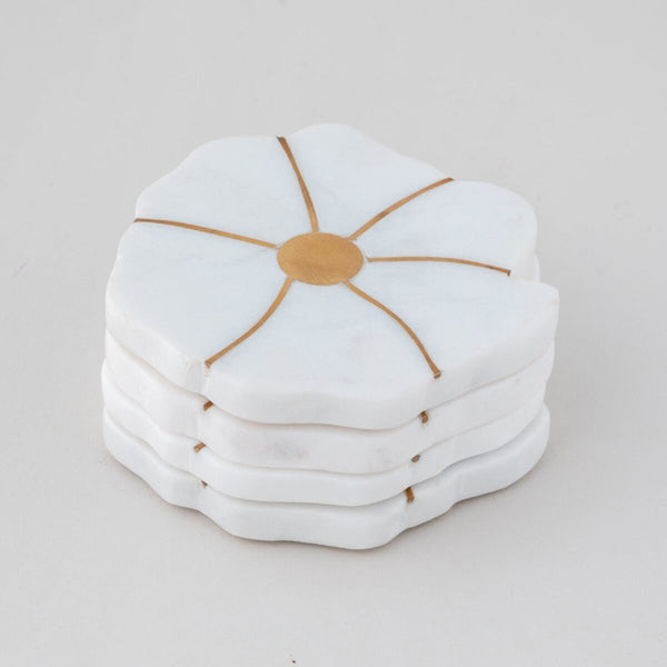 Marble Blossom Coaster Set