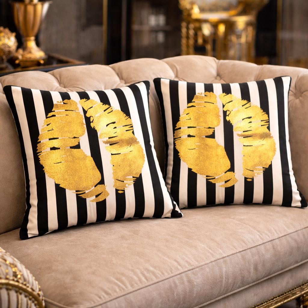 Monarch Noir Cushion Covers