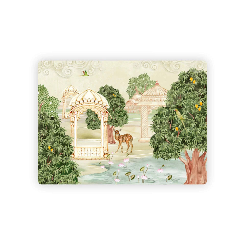 Pavilion Of Peace Wooden Dining Table Mat