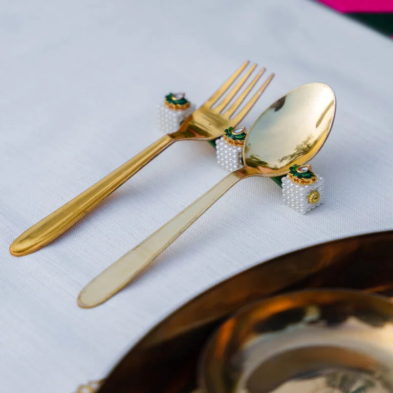Pichwai-Inspired Cutlery Rest