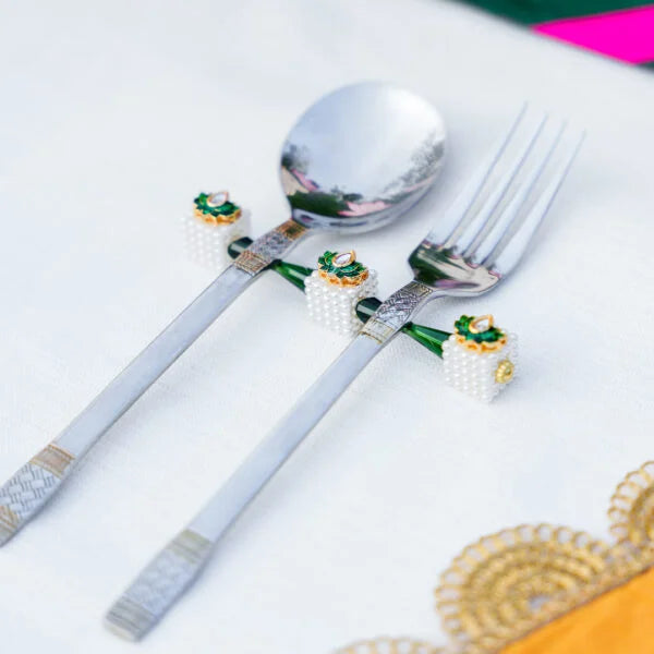 Pichwai-Inspired Cutlery Rest