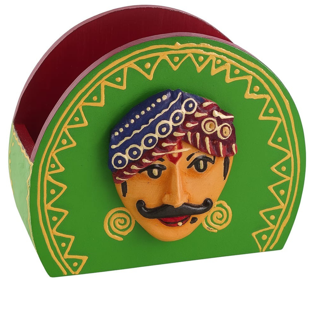 Royal Rajasthani Hand-Painted Cutlery Holder
