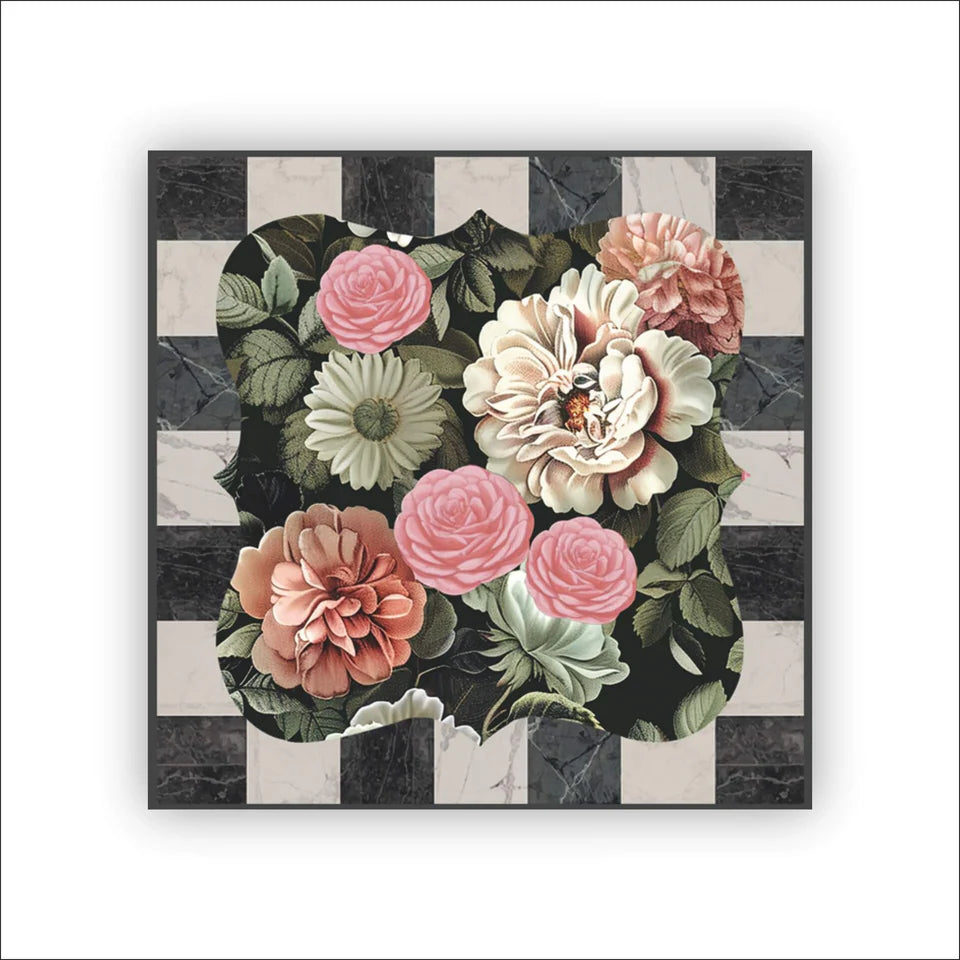Regal Vintage Garden: Luxury Wooden Trivets