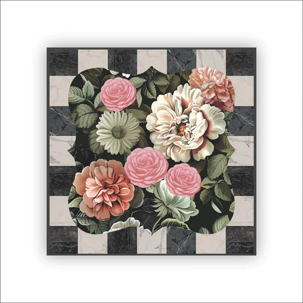 Regal Vintage Garden: Luxury Wooden Trivets