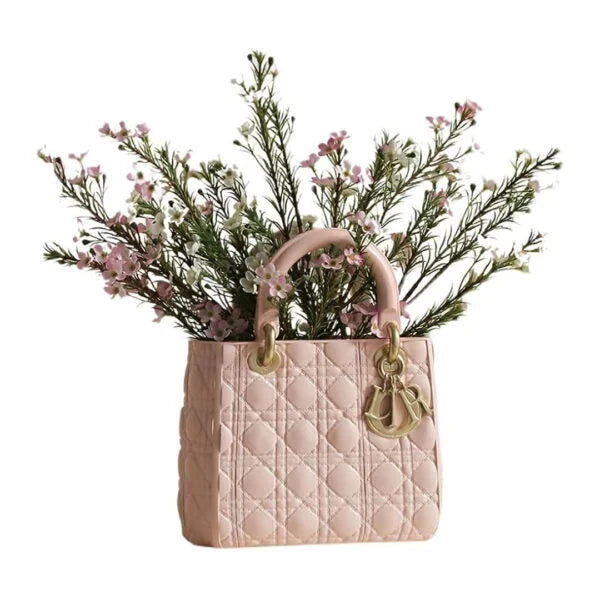 Resin handbag floral vase