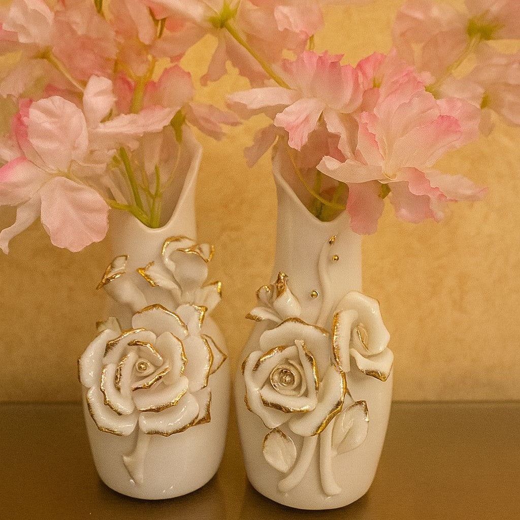Rose Éclat Ceramic Vase