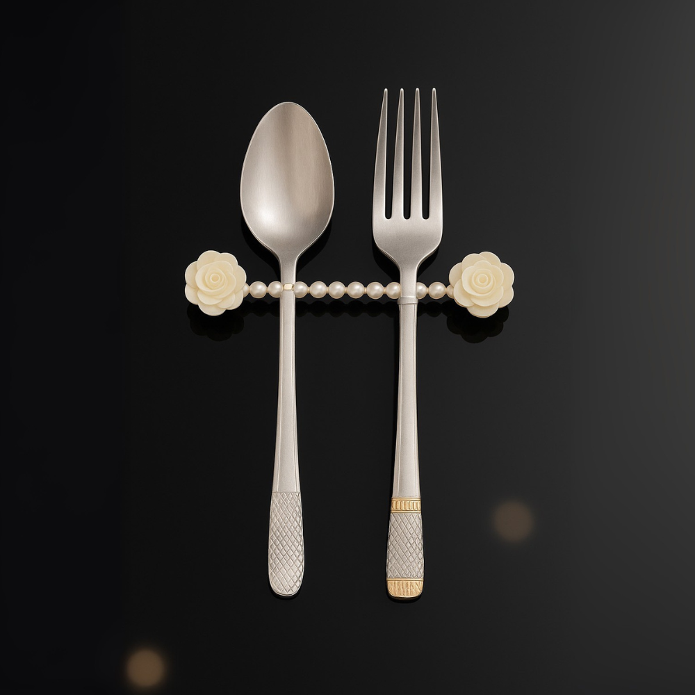 Rosette Pearl Cutlery Rests